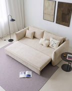 Meera Two Seater Sofa Bed with Storage, Suede