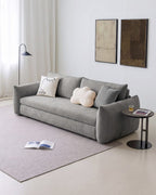 Meera Two Seater Sofa Bed with Storage, Suede - Joe’s Haven