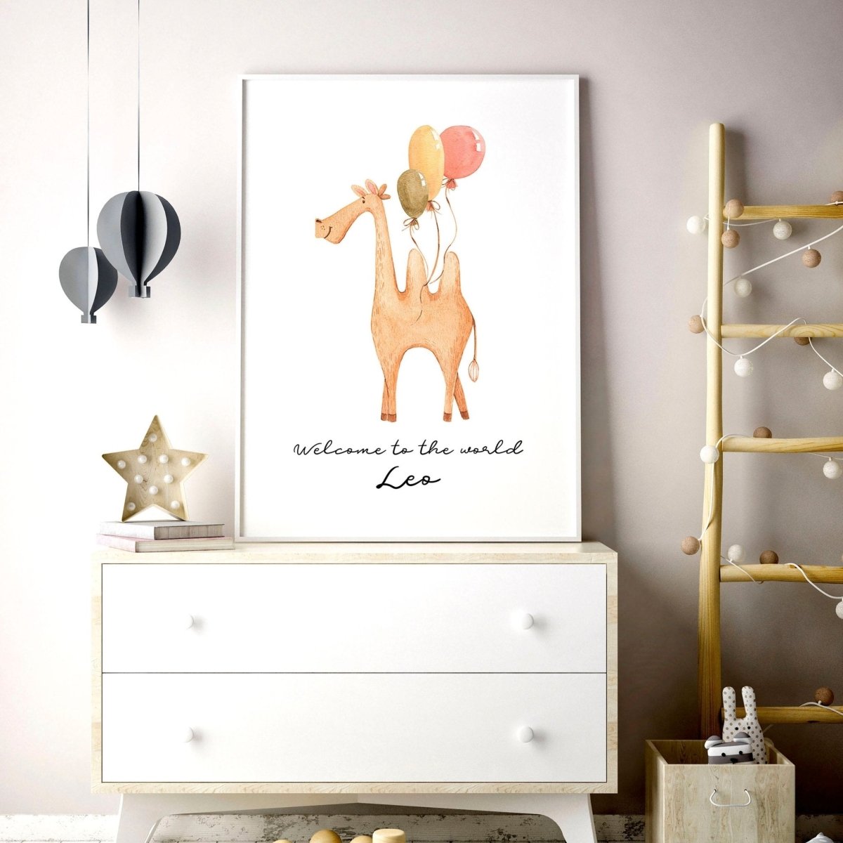 Animal prints for nursery decor Camel wall art print - Joe’s Haven