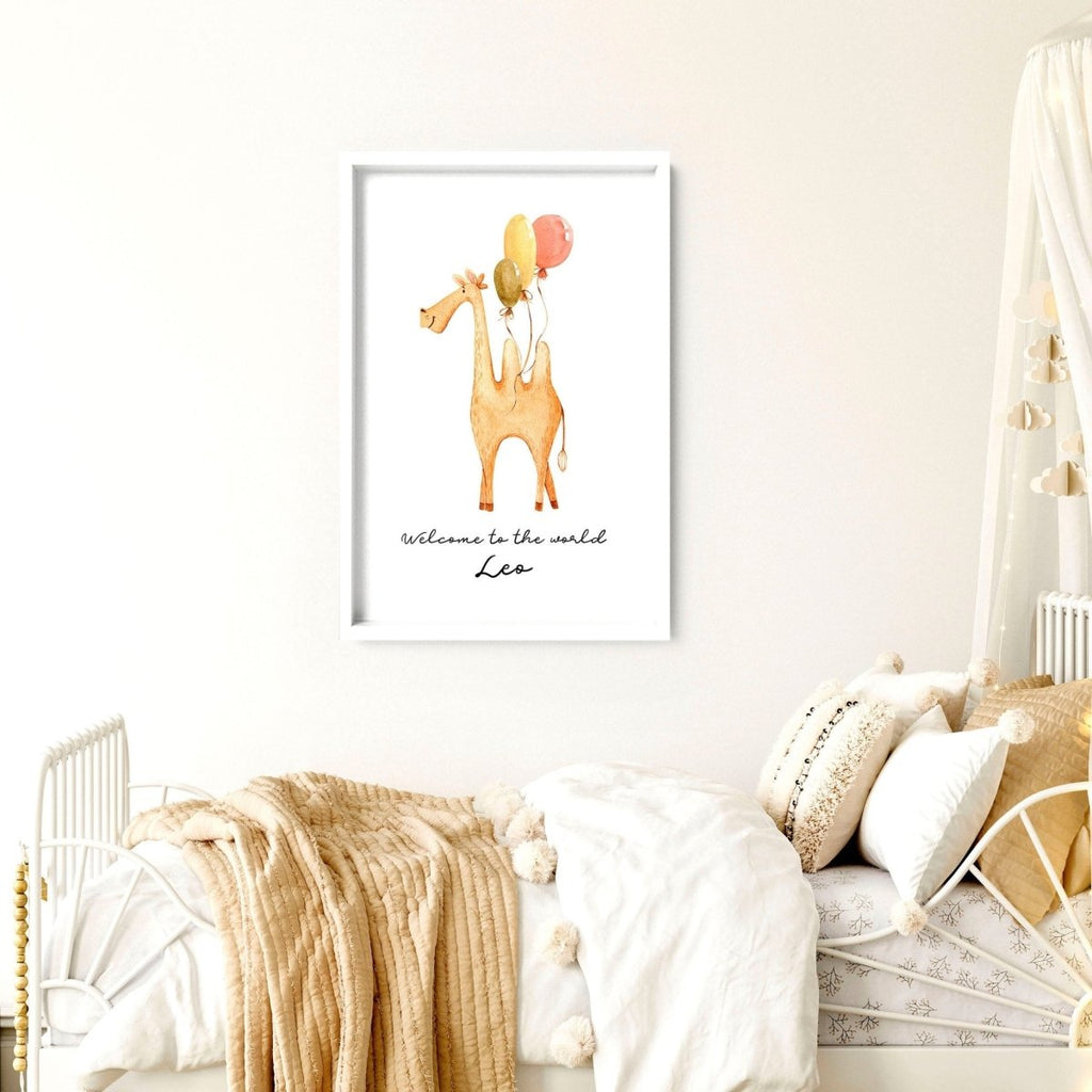 Animal prints for nursery decor Camel wall art print - Joe’s Haven