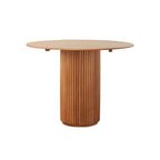 Cane Round Dining Table, Oak - Joe’s Haven