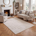 Carmel Cream-Grey Geometric Rug | 6040 - Joe’s Haven