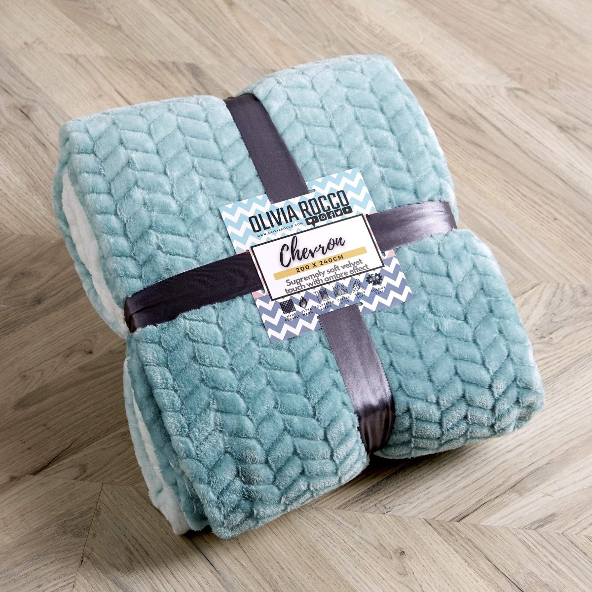 Chevron Ombre Effect Luxurious Oversized Throw Blanket - Joe’s Haven
