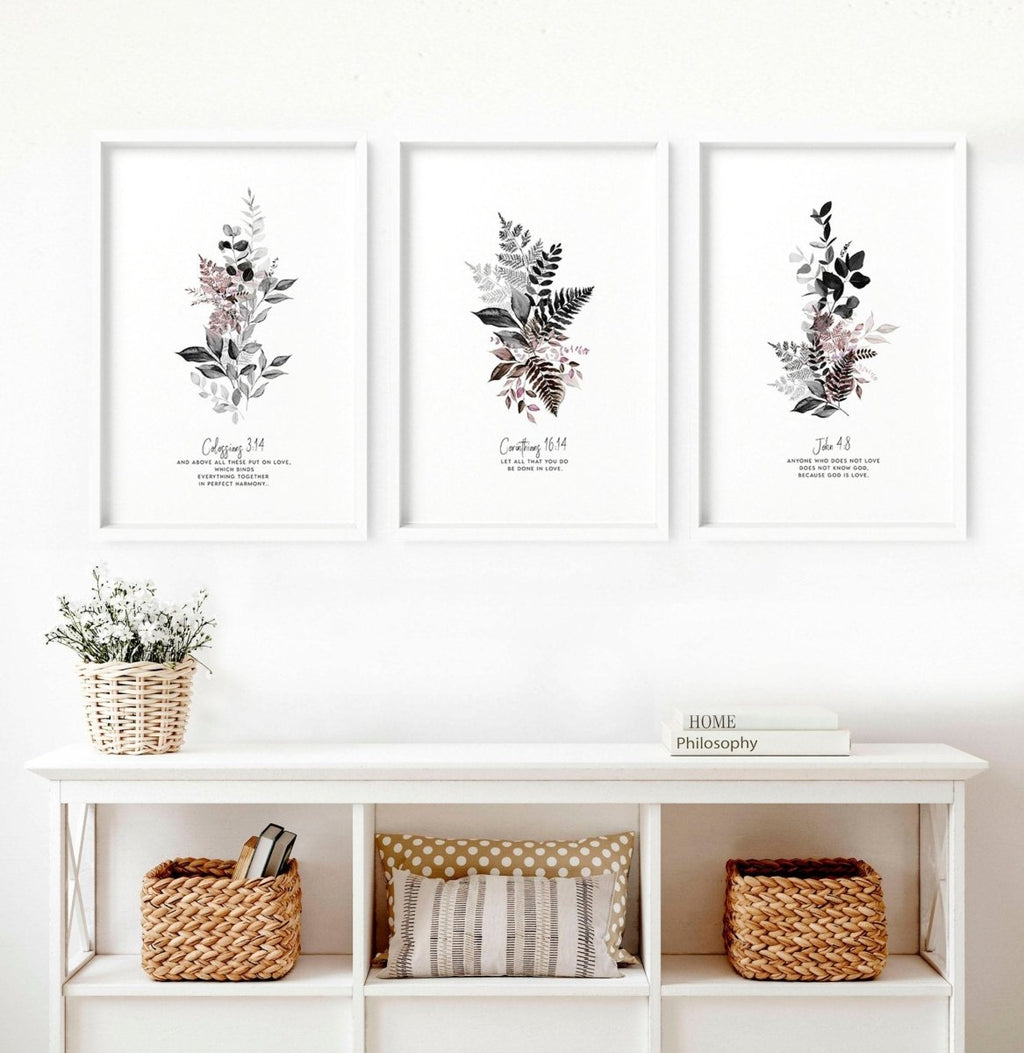 Christian artwork | Set of 3 framed wall art - Joe’s Haven
