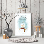 Christmas decor drawing | wall art print