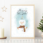 Christmas decor drawing | wall art print