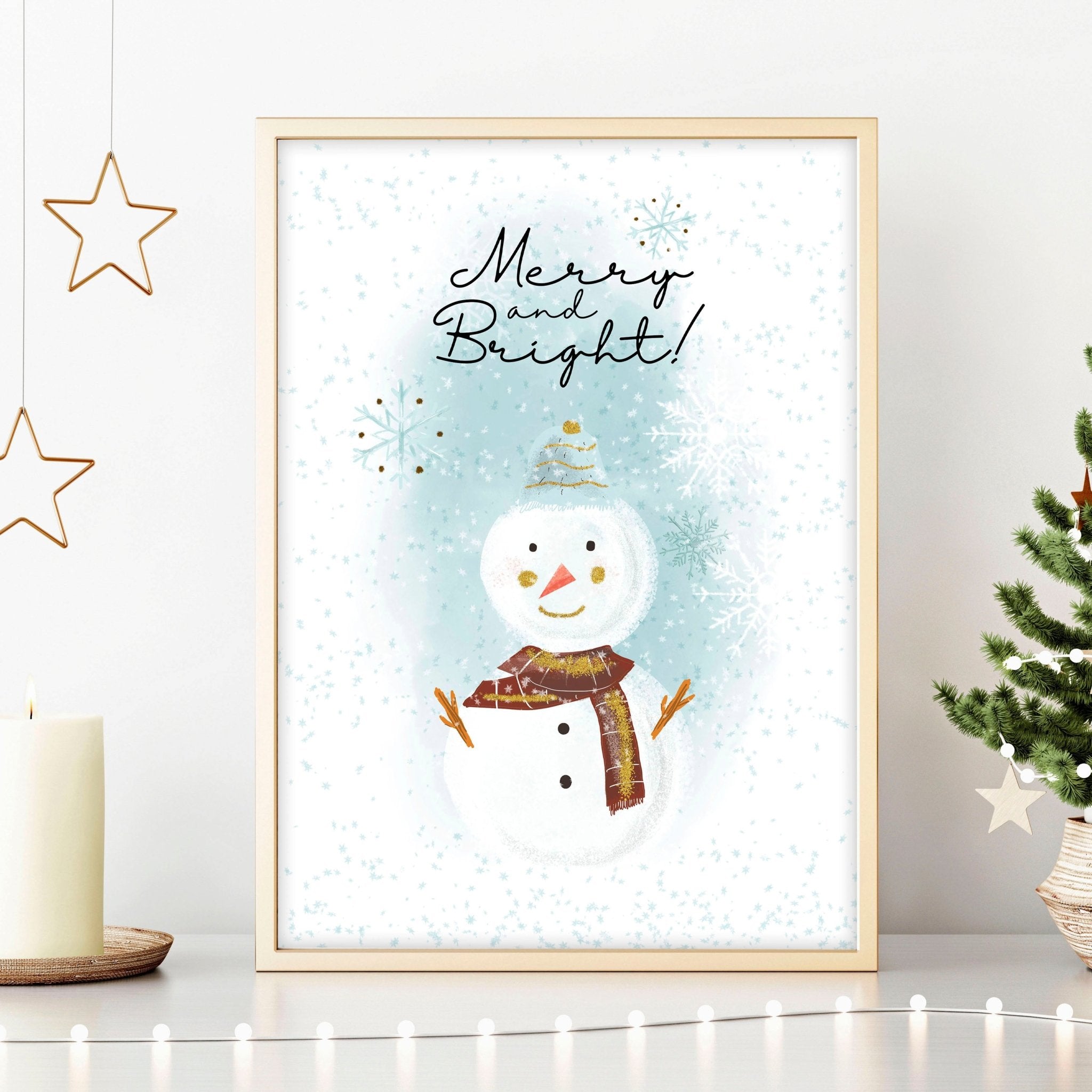 Christmas decor drawing | wall art print