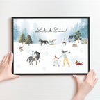 Scandi Christmas decor wall art print