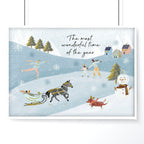 Scandi Christmas decor wall art print