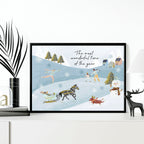 Scandi Christmas decor wall art print
