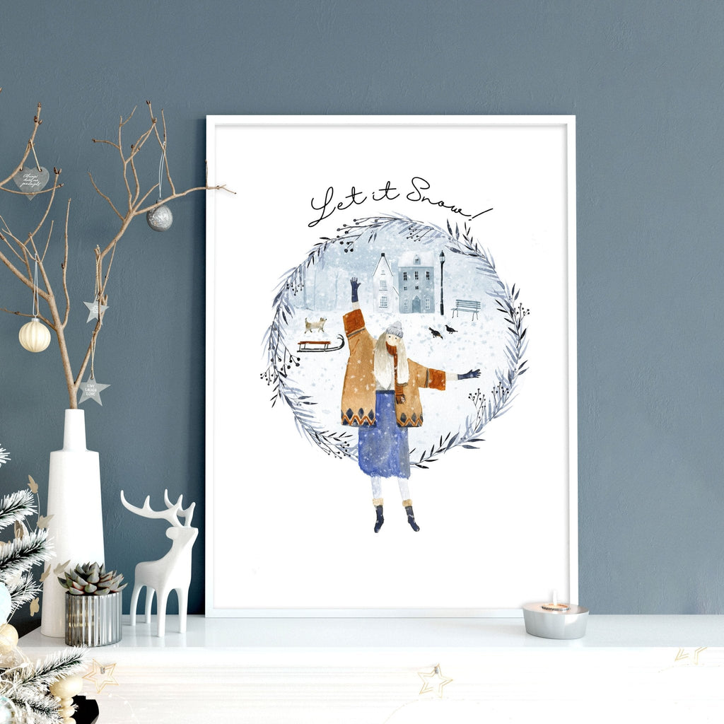 Christmas decor gift | wall art print