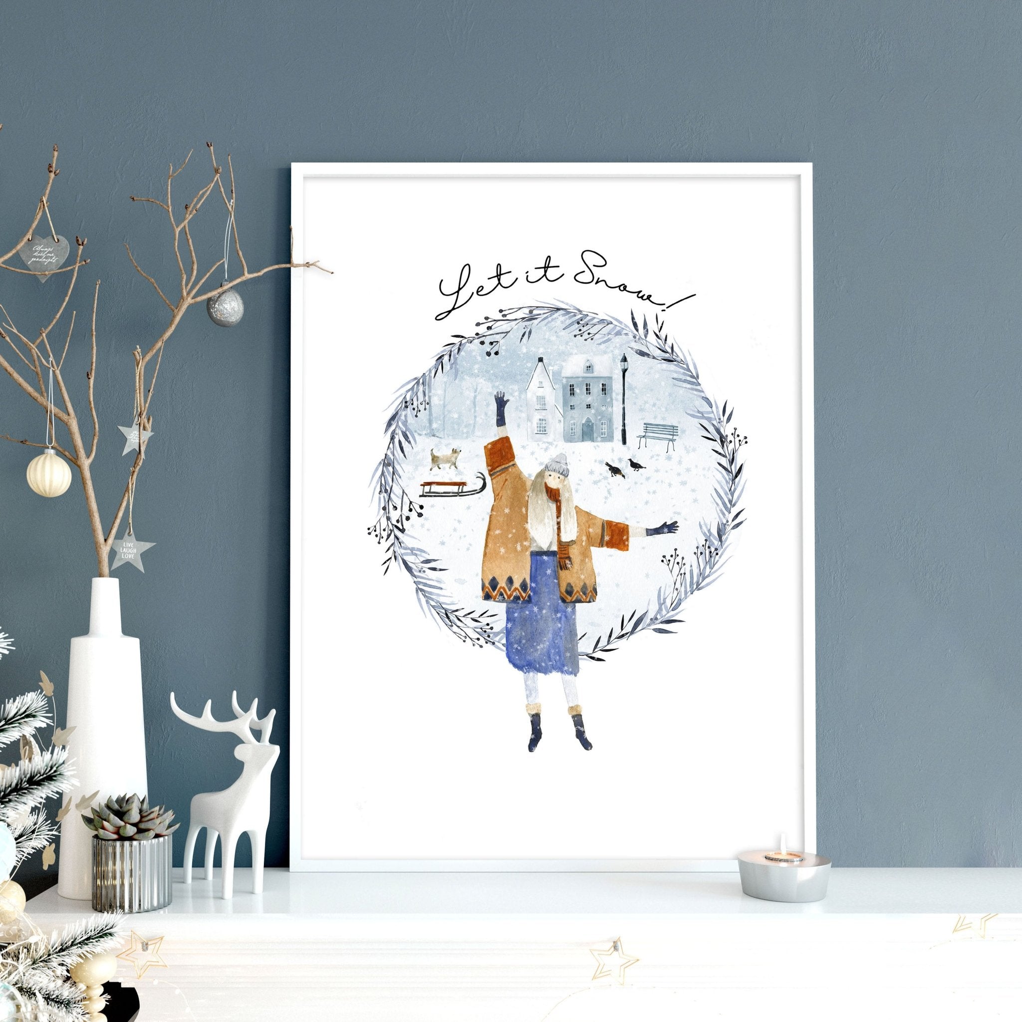 Christmas decor gift | wall art print