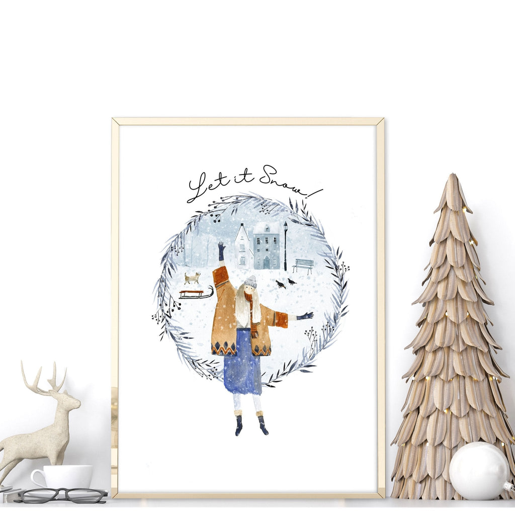 Christmas decor gift | wall art print