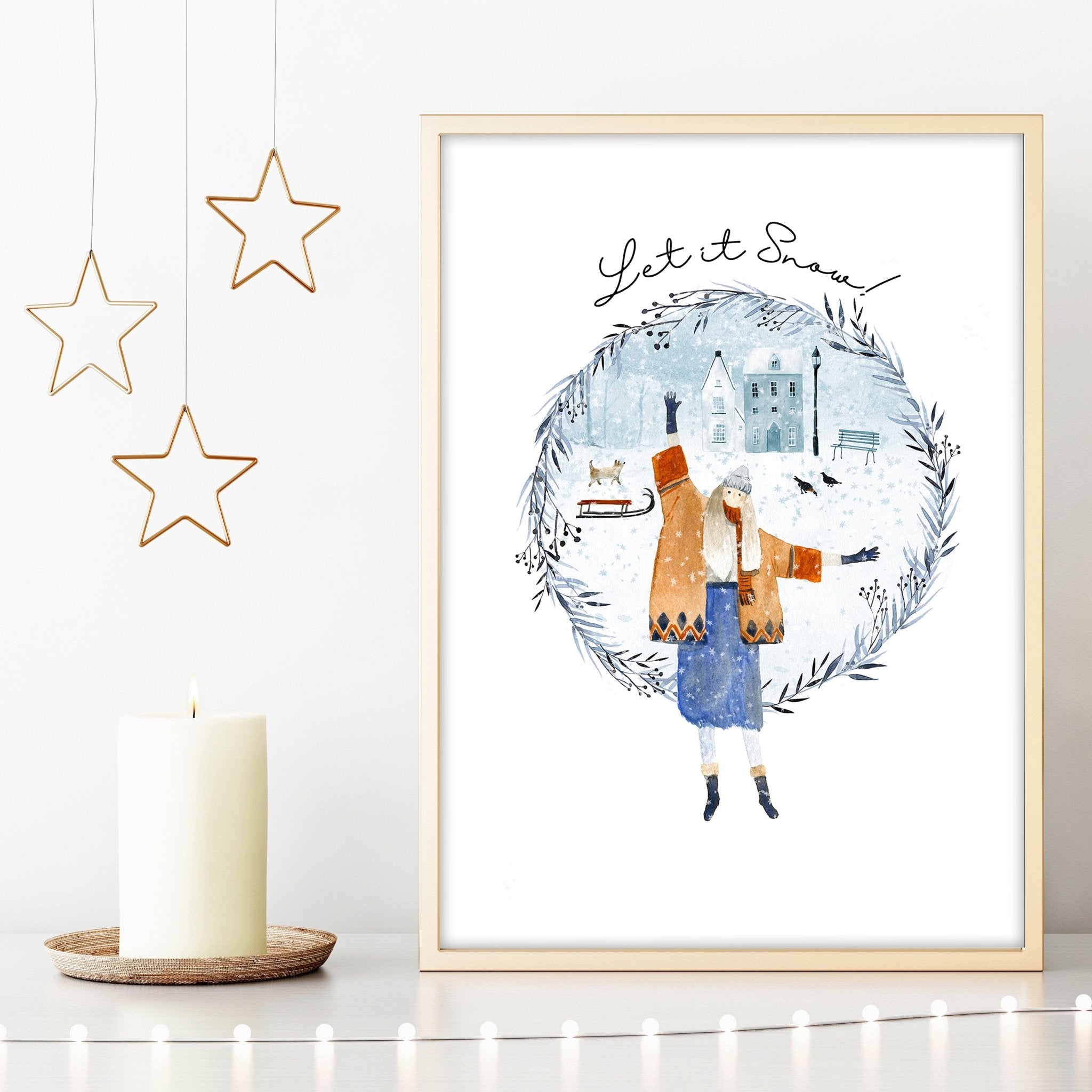 Christmas decor gift | wall art print