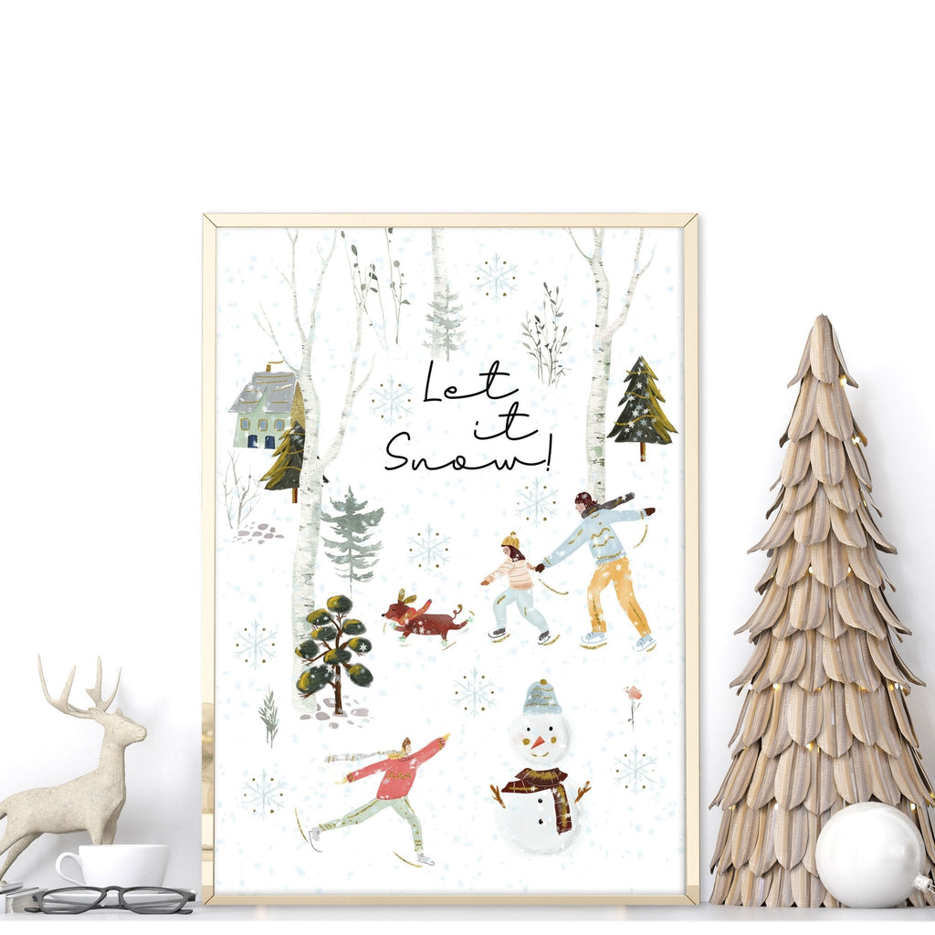 Christmas decor indoor wall art print