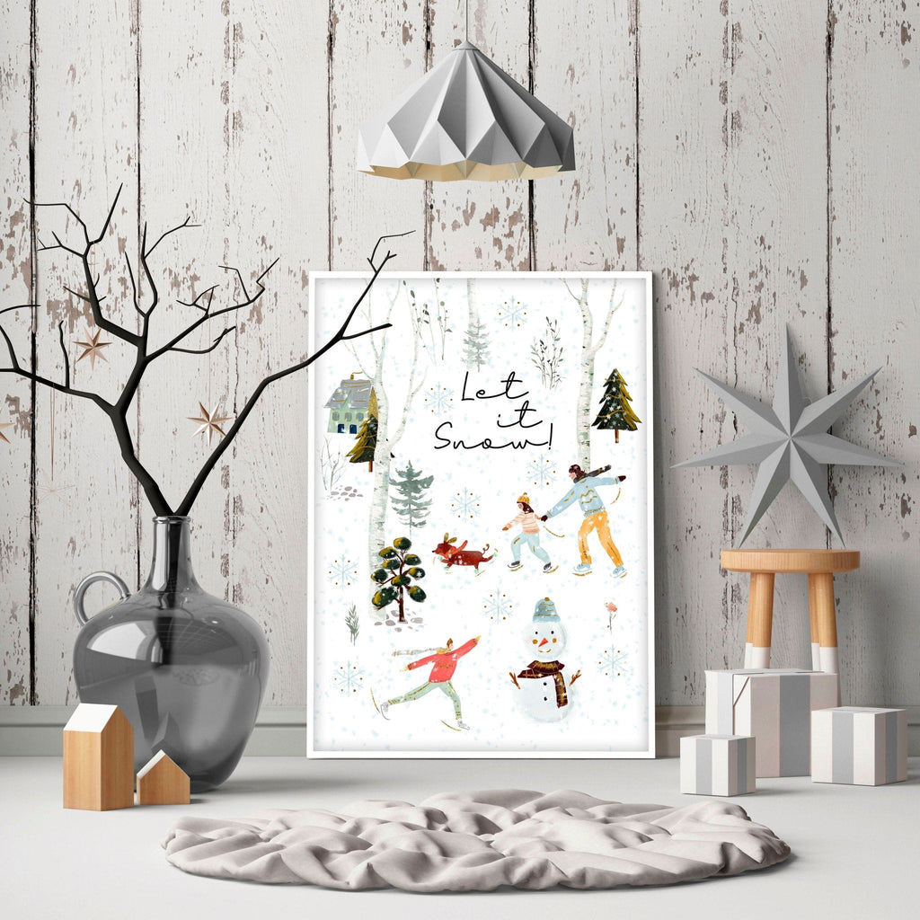 Christmas decor indoor wall art print