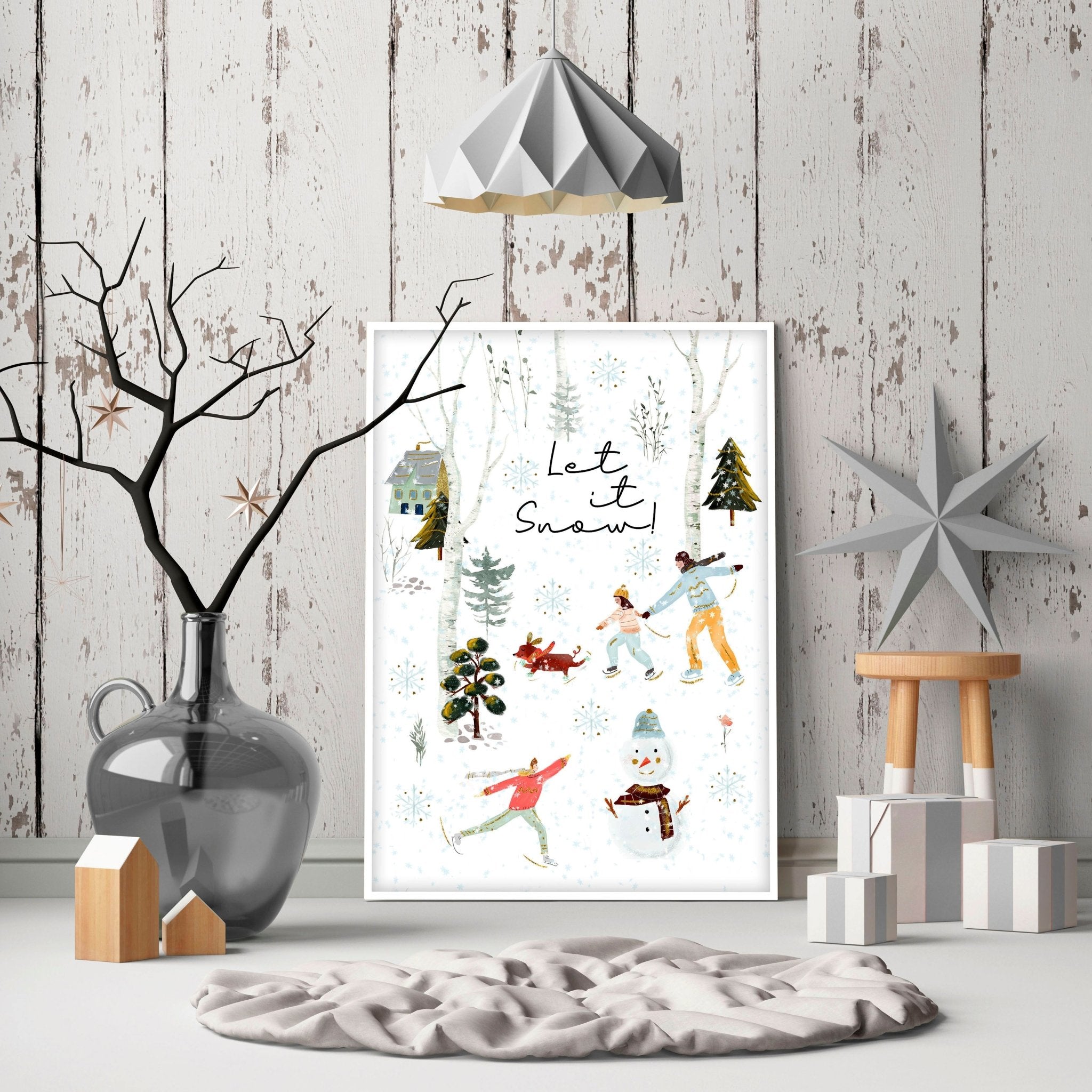 Christmas decor indoor wall art print