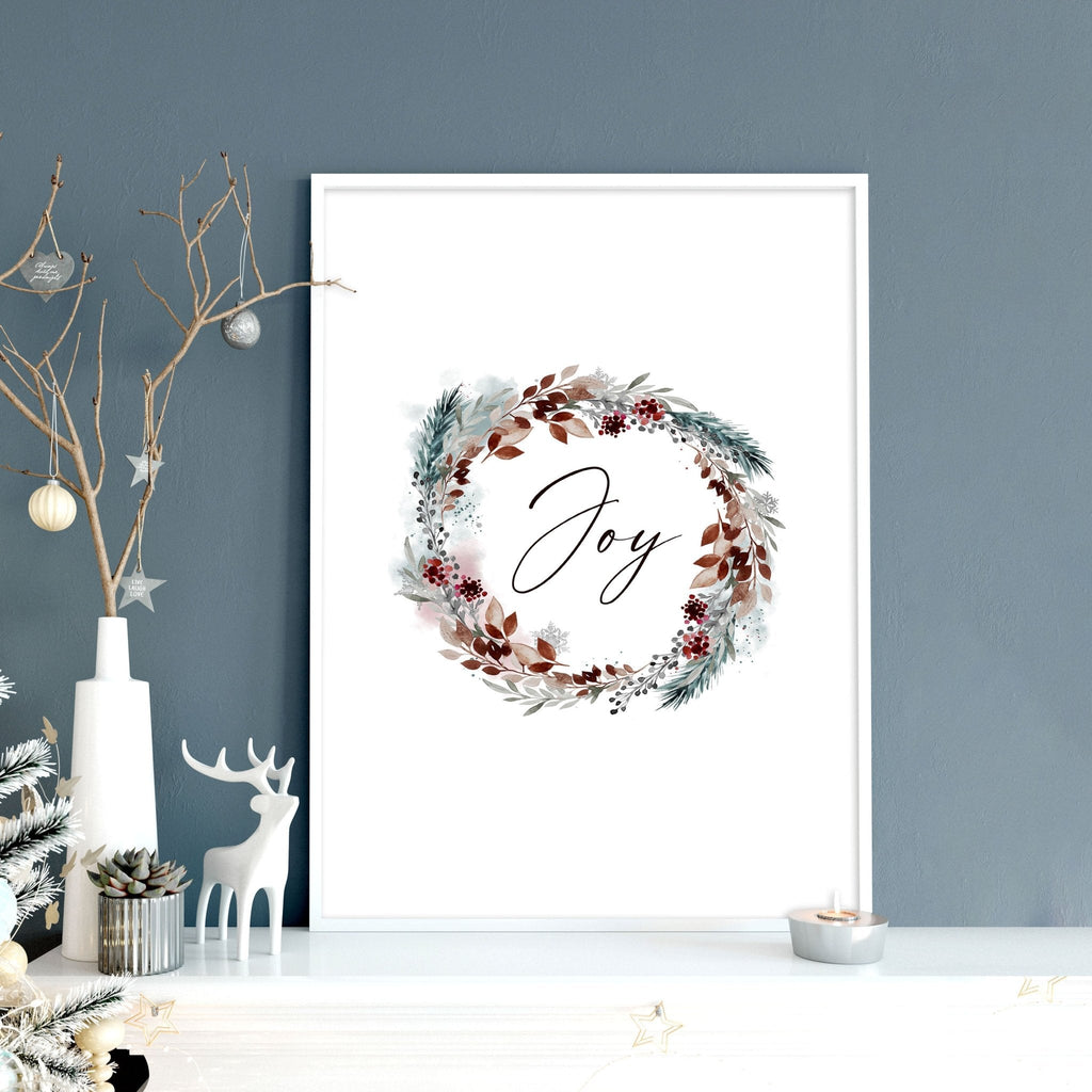 Christmas decor joy | wall art print