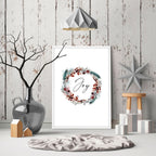 Christmas decor joy | wall art print