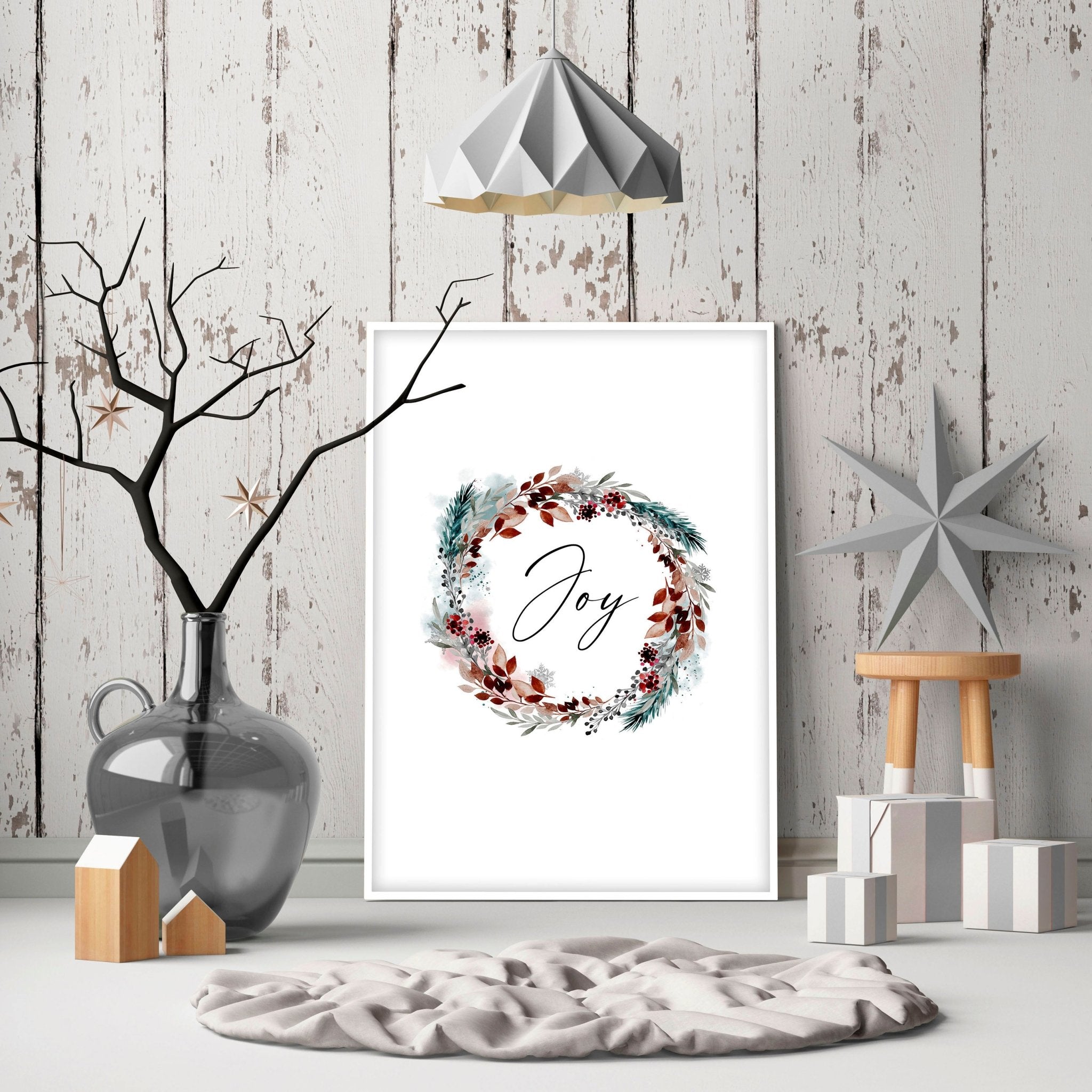 Christmas decor joy | wall art print