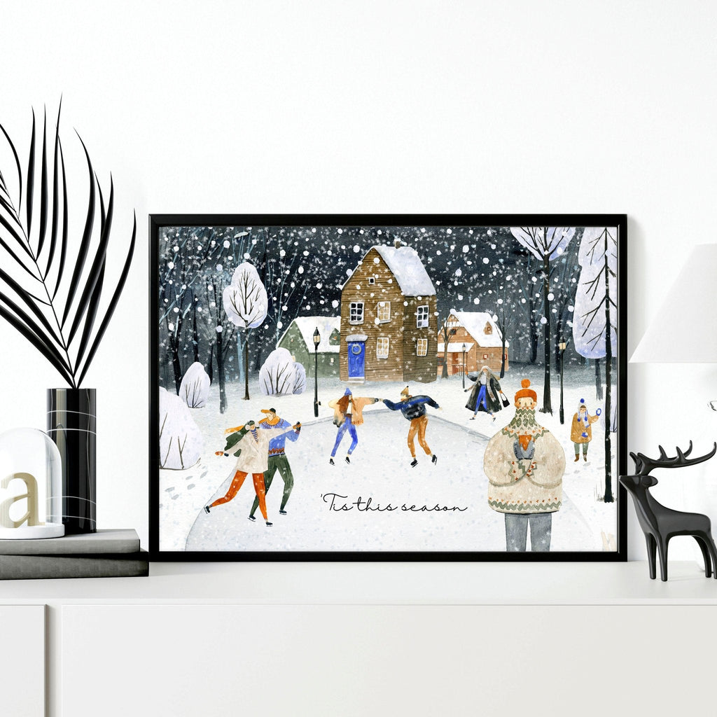Christmas decor for living room | Wall art print