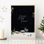 Christmas decor village | wall art print