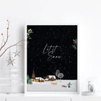 Christmas decor village | wall art print