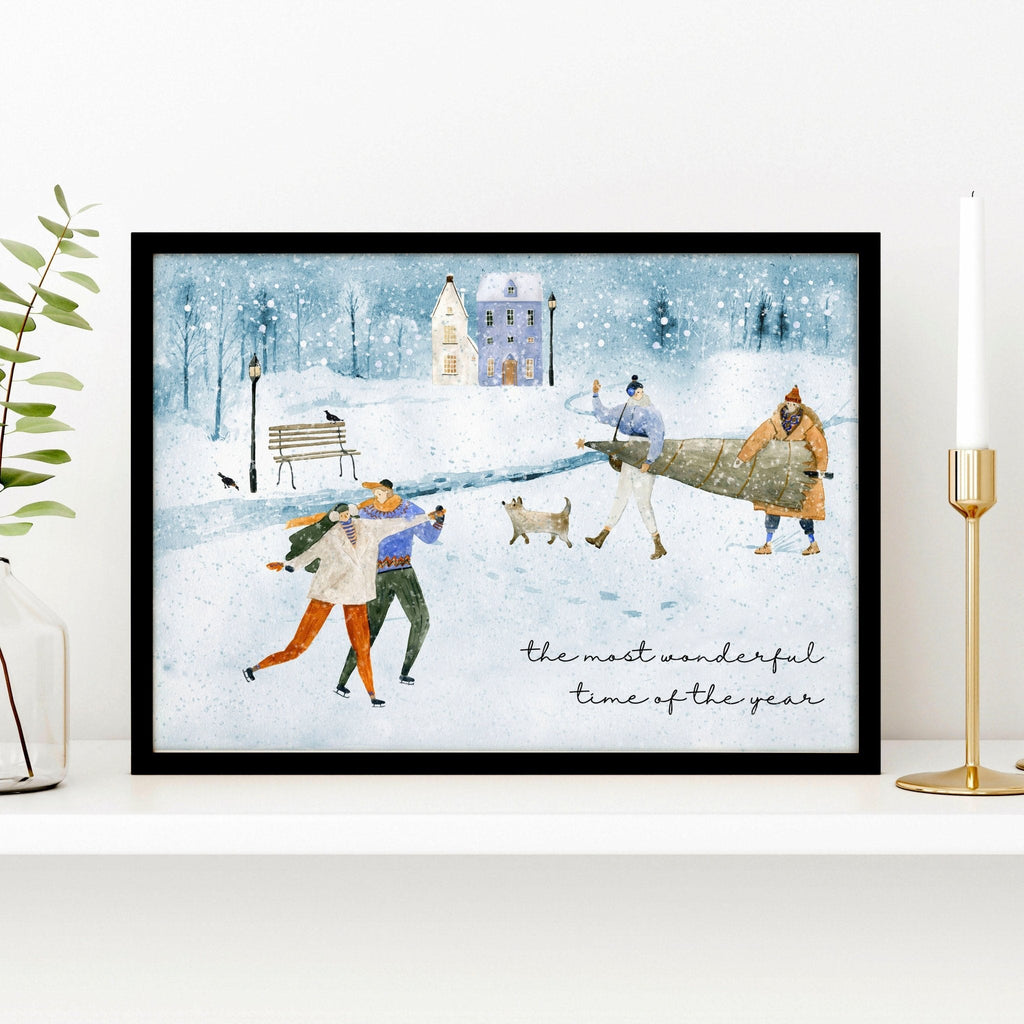 Christmas decor wall art print
