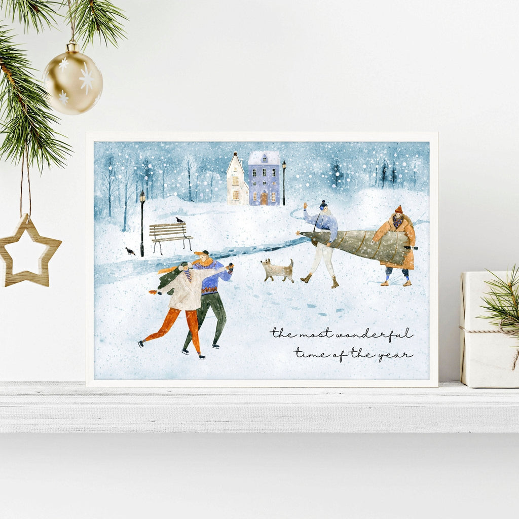 Christmas decor wall art print