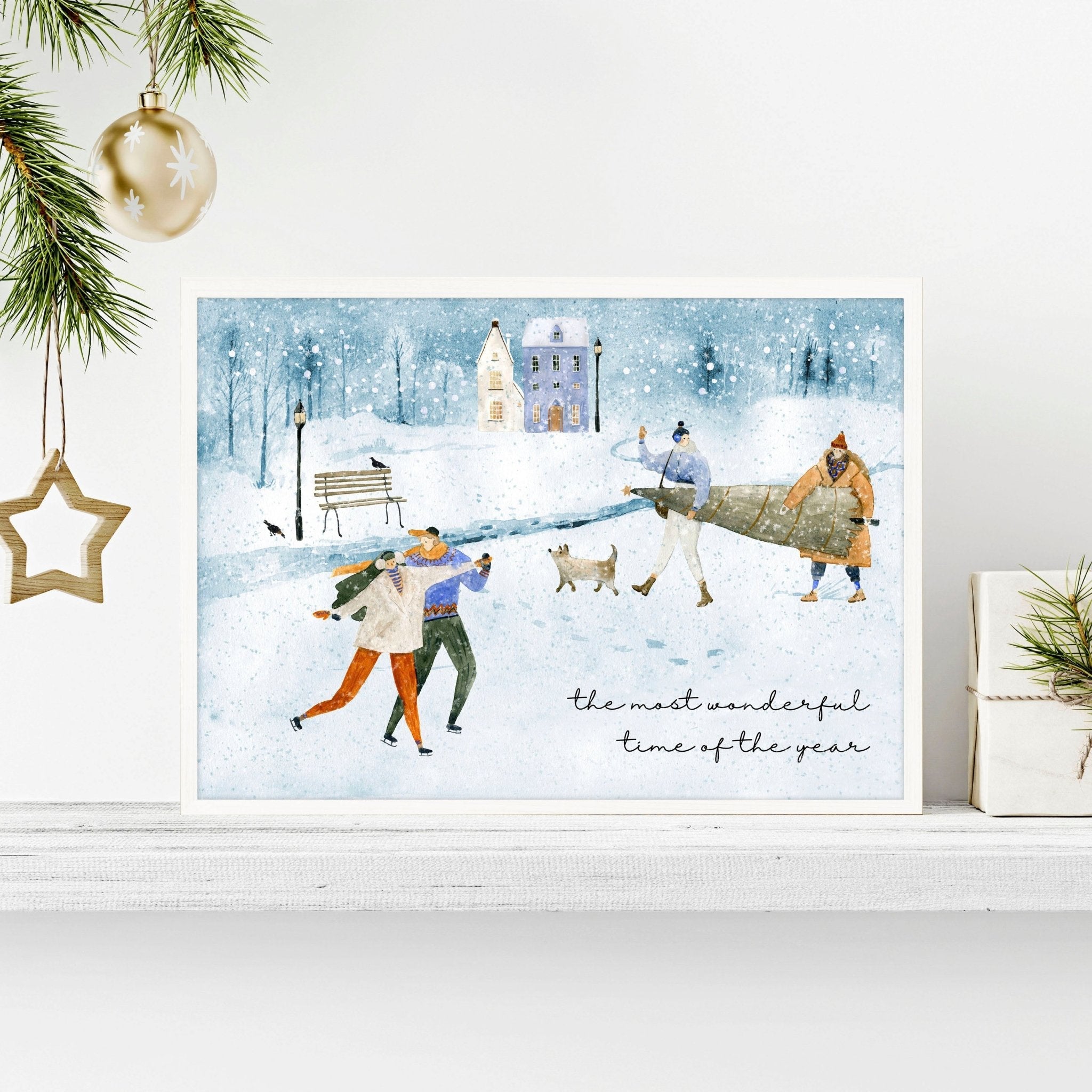 Christmas decor wall art print