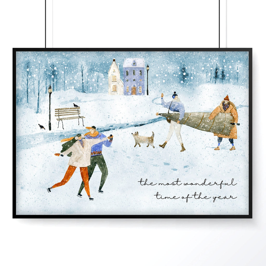 Christmas decor wall art print