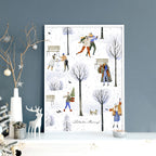 Christmas decorations wall art print