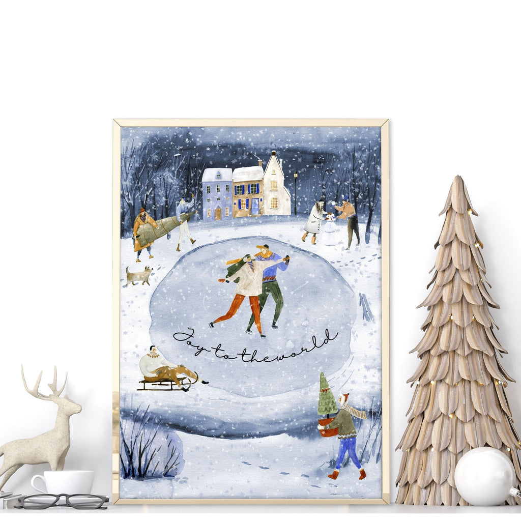 Indoor christmas wall decorations | wall art print