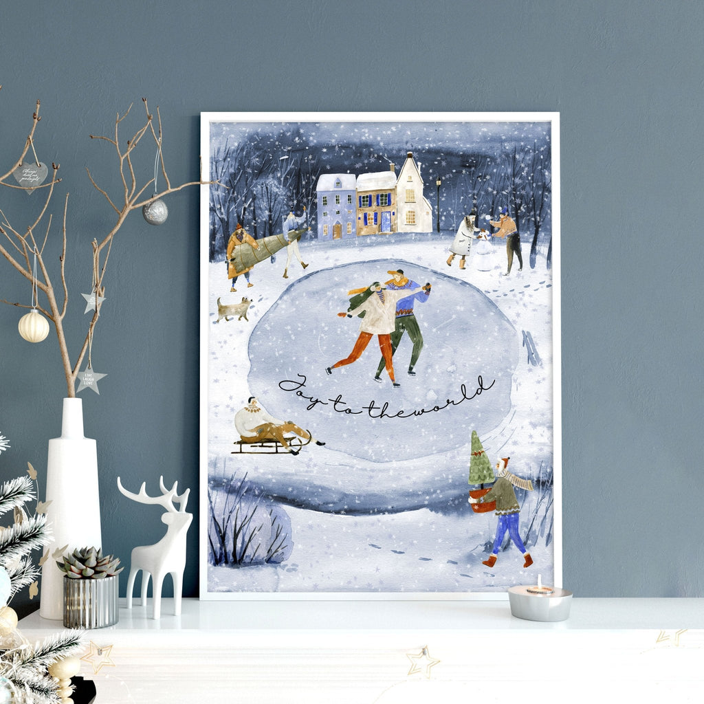 Indoor christmas wall decorations | wall art print