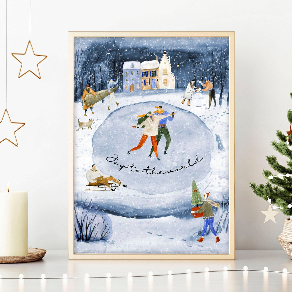 Indoor christmas wall decorations | wall art print