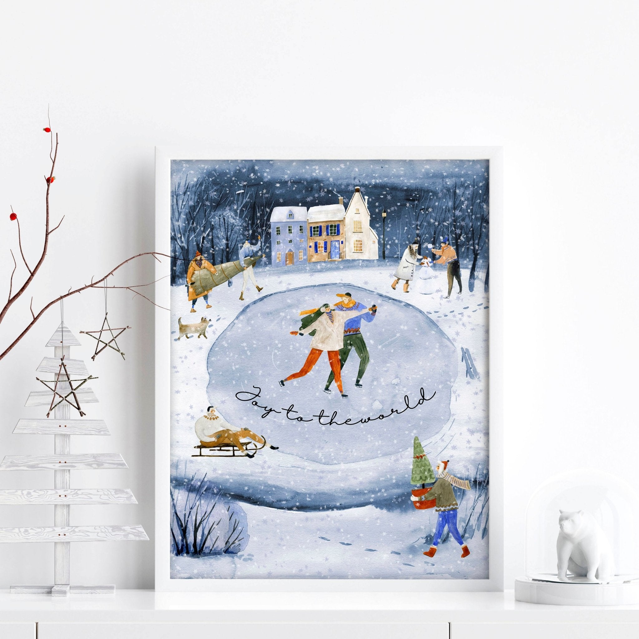 Indoor christmas wall decorations | wall art print