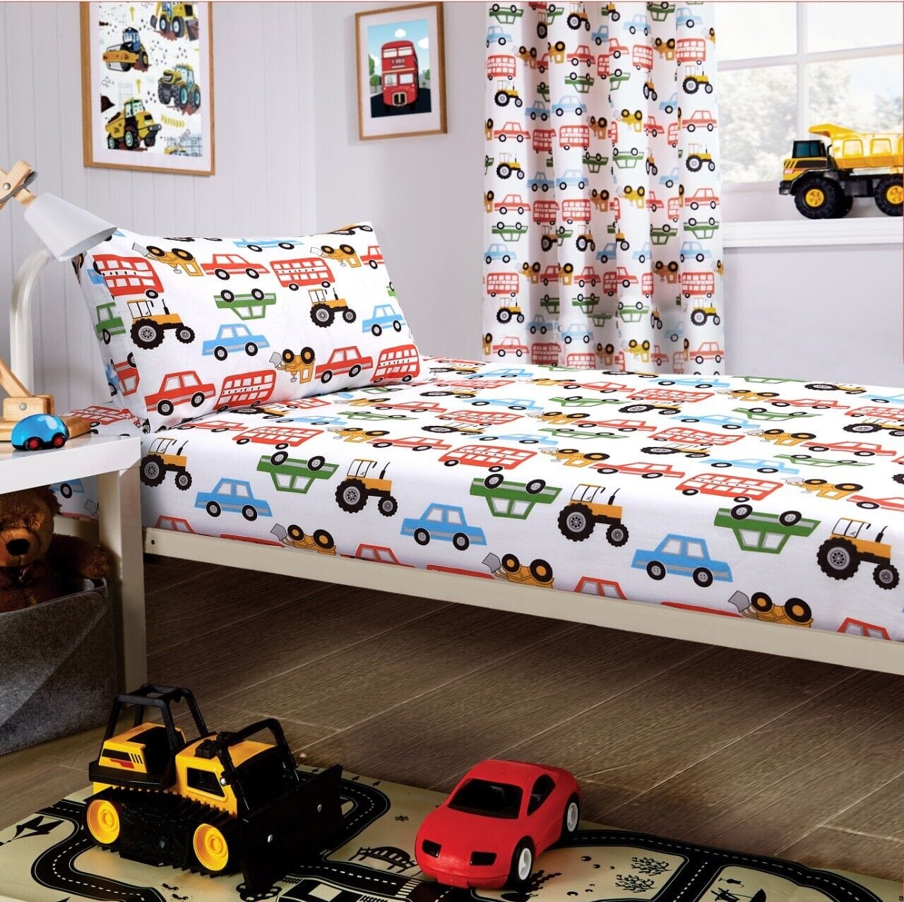 Construction Vehicle Vibrant Kids Duvet Set - Joe’s Haven