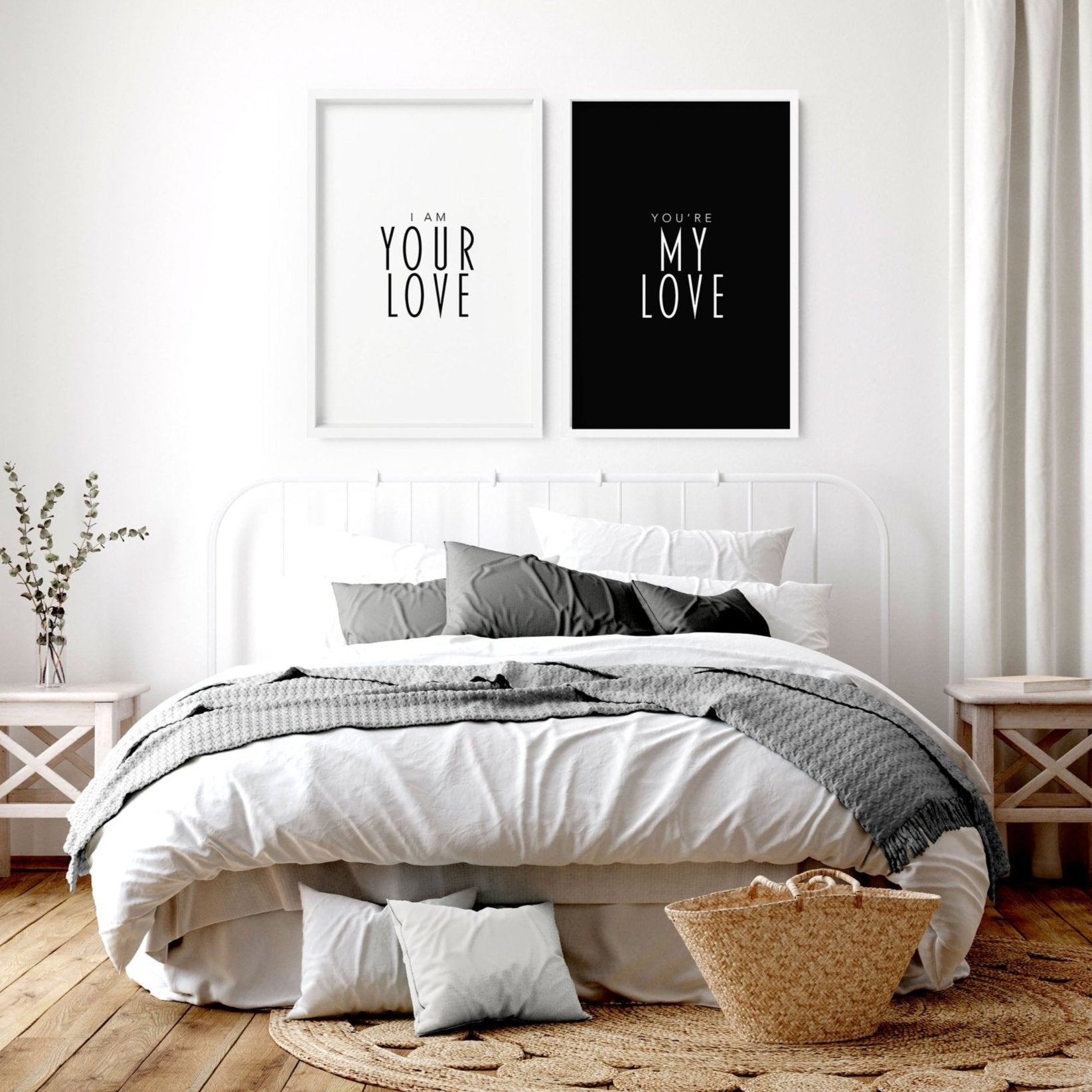 Wedding anniversary gifts for couples | set of 2 wall art prints