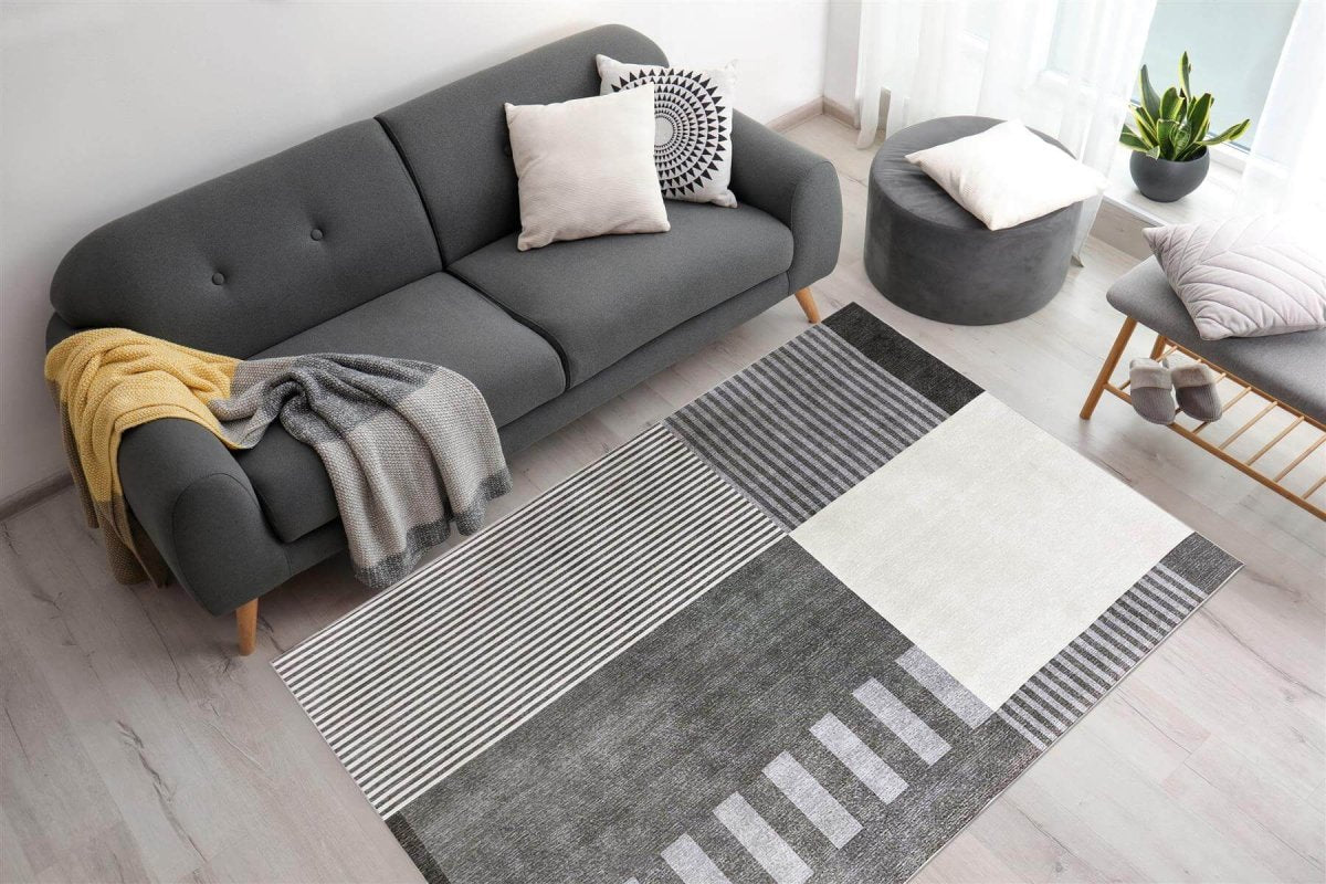 Tokyo Geo Blocks Grey Rug - Joe’s Haven