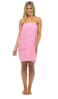 OLIVIA ROCCO Ladies Terry Towelling Cotton Sarong Towel Wrap With Adjustable Fit - Joe’s Haven