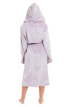 OLIVIA ROCCO Womens Faux Fur Hooded Bathrobe Plush Fleece Ultra-Absorbent Dressing Gown - Joe’s Haven