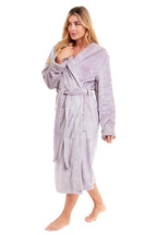 OLIVIA ROCCO Womens Faux Fur Hooded Bathrobe Plush Fleece Ultra-Absorbent Dressing Gown - Joe’s Haven