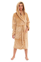 OLIVIA ROCCO Women's Hooded Plush Fleece Dressing Gown Ultra-Soft Velvet Bathrobe - Joe’s Haven