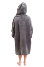 OLIVIA ROCCO Kids Oversized Hooded Fleece Blanket With Sherpa Fur Elastic Cuffs Easy-Care Sofa and Bedroom Throw