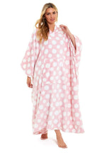 OLIVIA ROCCO Oversized Hooded Fleece Poncho Blanket Stars Polka Dots Easy Care for Cosy Home Layering