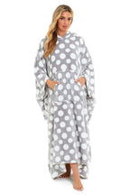 OLIVIA ROCCO Oversized Hooded Fleece Poncho Blanket Stars Polka Dots Easy Care for Cosy Home Layering