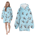 OLIVIA ROCCO Giant Oversized Panda Hooded Blanket Plush Fleece With Reversible Sherpa - Joe’s Haven
