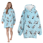 OLIVIA ROCCO Giant Oversized Panda Hooded Blanket Plush Fleece With Reversible Sherpa - Joe’s Haven