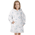 OLIVIA ROCCO Kids Oversized Hooded Penguin Blanket Hoodie Ultra Soft Sherpa Flannel - Joe’s Haven