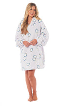 OLIVIA ROCCO Oversized Penguin Hooded Blanket Plush Fleece Reversible Sherpa Giant Hoodie - Joe’s Haven